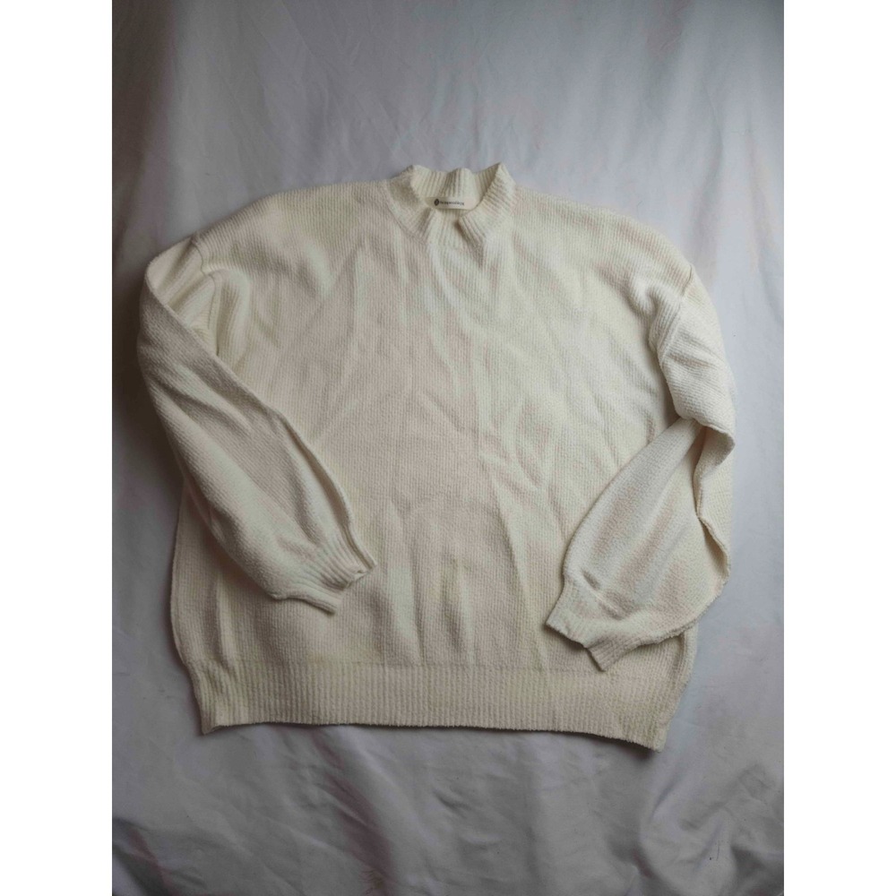 The Impeccable Pig Mock Neck Pullover Sweater Womens XS/S Ivory Knit Minimalist